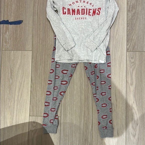 Petit Lem Gray and Red Kids Pajamas - Picture 3 of 5